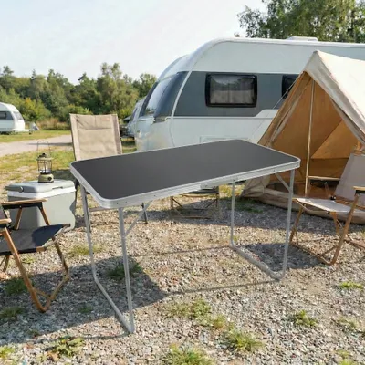 Produktbild von VCM Campingtisch klappbar | Esstisch | Maße ca. H. 70 x B. 110 x T. 53 cm | Klapptisch mi Tragegriff | Balkontisch Gartenmöbel - Galdas 110x53