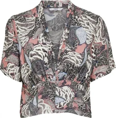 Produktbild von ONLY Shirt Gusta, Kurzarm, Schalkragen Damen Bunt - 40 / L