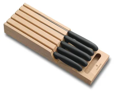 Produktbild von Victorinox Fibrox Schubladen-Messerhalter, 5-teilig, aus Buchenholz