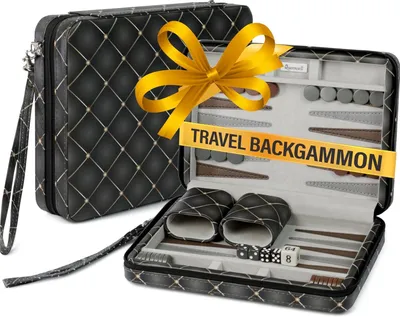 Zdjęcie produktu dla Zestaw Backgammon 14 cali, 32 magnetyczne pionki, na wakacje