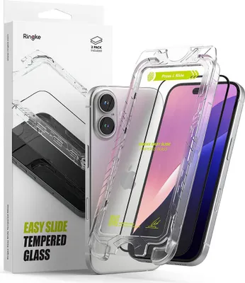 Zdjęcie produktu dla Ringke Slide Szkło hartowane (2 szt.) iPhone 16 iPhone 15 - Przezroczyste