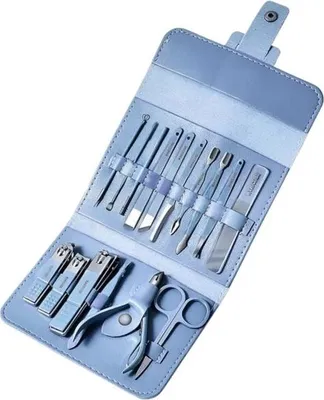 Immagine prodotto di Verk 27609 Set per manicure da 16 pezzi in astuccio, blu