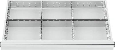 Produktbild von STIER Schubladeneinteilung Metalleinteilung BLH 75 mm Innenmaß 800x450 mm 6 Fächer
