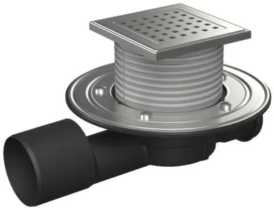 Image de Chud?j, siphon de sol continu D50/75, bride en acier inoxydable, grille GATE G1 427 B