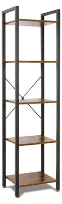 Immagine prodotto di Wabi - Libreria scaffale a 5 ripiani in stile industriale, 40x30xH154 cm