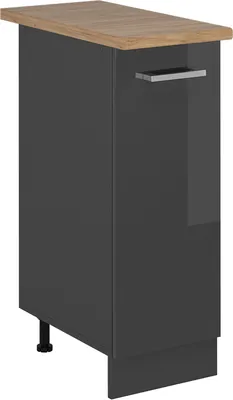 Produktbild von Apothekerschrank Vicco R-Line Anthrazit Hochglanz 30 cm , AP Eiche, Model 53458