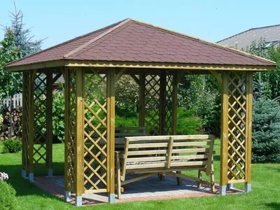 Produktbild von Pavillon Jasminum, Pfostenstärke 9 x 9 cm- Abmessung: 292 x 292 cm (L x B)