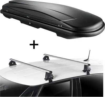 Obrázek produktu pro Střešní box VDPJUXT600 600 litrů uzamykatelný + střešní nosič VDP EVO ALU kompatibilní s Mercedes Classe A (W168) 5 dveří 1997-2004