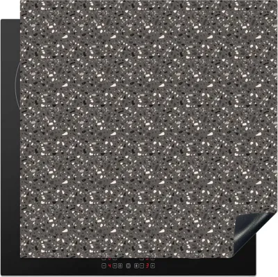 Produktbild von KitchenYeah© Herdabdeckplatte Textur - Muster - Terazzo , 78x78cm, Küche Deko, Glaskeramikkochfeld Herdabdeckung, Abdeckplatte fùr Kochfeld