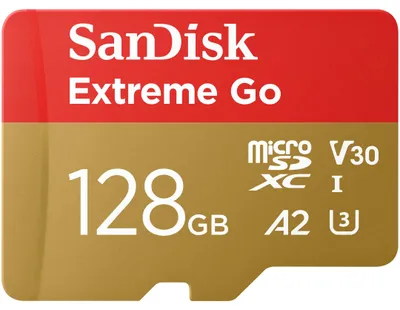 Imagen del producto de Tarjeta microSDXC Sandisk Extreme Go de 128 GB (compatible con smartphones y tablets Android)