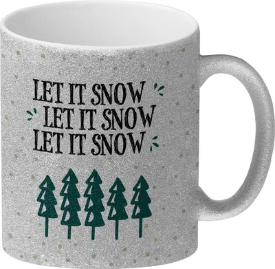 Produktbild von Let It Snow, Let It Snow, Let It Snow! Glitzer-Glitzer-Kaffeebecher mit