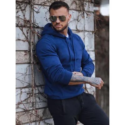 Produktbild von Dstreet Trainingsanzug für Männer Menak blau schwarz XL