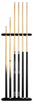 Produktbild von Billard Set mit 6 Queues & Wandhalterung | Profi, Standard & Kurzqueues