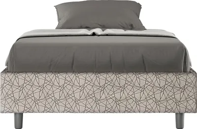 Produktbild von ITYHOME - Gepolstertes Bett mit Lattenrost 120x210 mit Stoffbezug Era 2 Grau Azelia