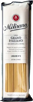 A package of La Molisana Linguine N°6 pasta.