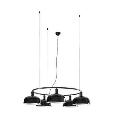 Produktbild von TATAWIN M Pendelleuchte rund schwarz 20343-120-5L