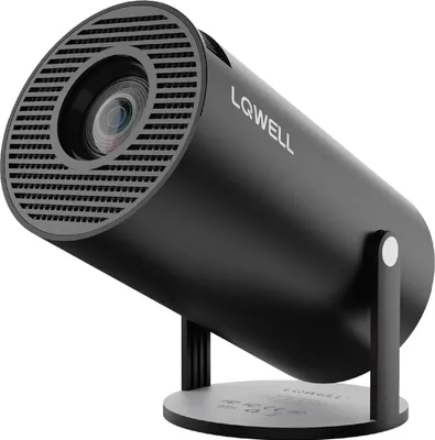 Produktbild von LQWELL® Beamer, Mini Projektor, unterstützt WiFi 6, BT5.0 mit 11.0 Android OS, Automatische Trapezkorrektur, 180-Grad-Winkel, 130-Zoll-Display Schwarz