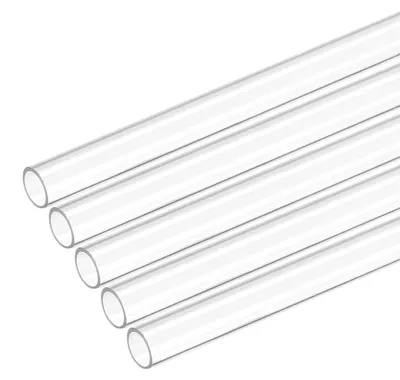 5 klare Polycarbonat-Rohre, 8 mm ID, 10 mm AD, 150 mm
