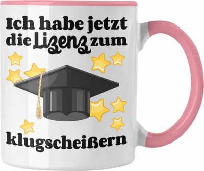 Produktbild von Trendation - Bachelor Geschenk Abschluss Tasse Spruch Master Abitur Abi Graduation Bestanden Prüfung (Rosa)