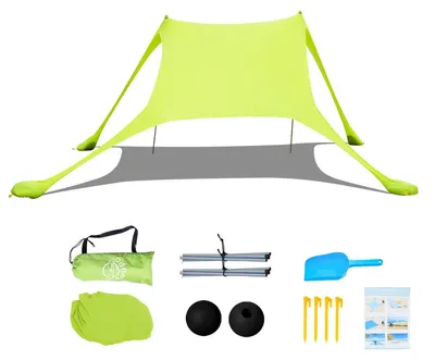 Zdjęcie produktu dla Namiot plażowy 2 x 2,1 m - Pop-up z ochroną UV SPF 50 - Przenośny parasol