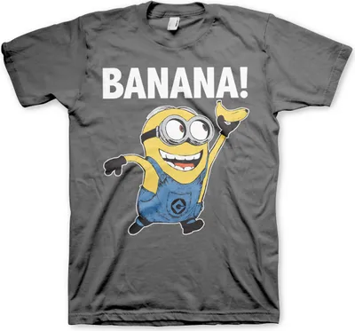 Produktbild von Minions - Banana! T-Shirt - Large - DarkGrey