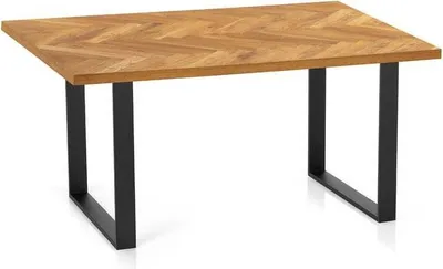 Produktbild von the way up Tisch Altholzparkett Turnhalle 160x90cm Eiche mit Kufen