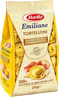 Produktbild von 10x Barilla Emiliane Tortelloni all'uovo mit rohem Schinken Nudeln mit ei 250g