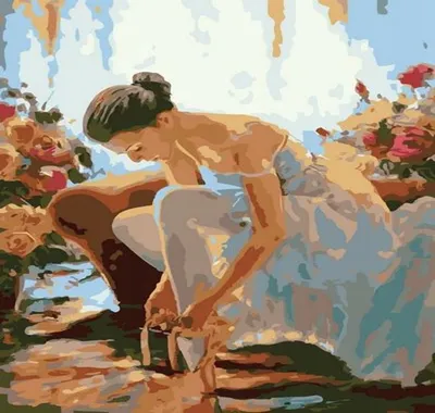 Obrázok produktu pre Obraz podľa čísel, baletka, 40x50 cm, s rámom