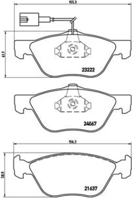 Produktbild von Brembo Bremsbelagsatz, Scheibenbremse Vorderachse P 23 112
