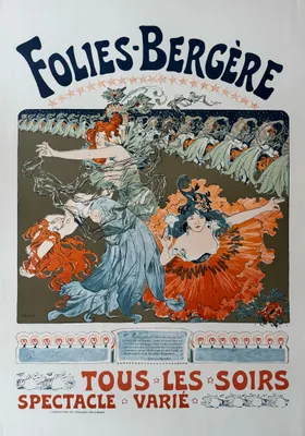 Zdjęcie produktu dla Folies Bergère – litografia – 70 x 100 cm Plakat