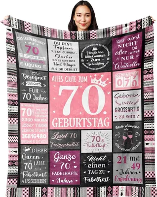 Immagine prodotto di Yesbird 70 ° compleanno donne coperta regalo 150x130CM