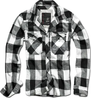 Immagine prodotto di Brandit - Camicia FLANELL a quadretti bianco / nero - XXL