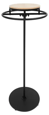 Immagine prodotto di Portaabiti - Supporto da terra rotondo - Rotante a 360° - Espositore per abbigliamento e vendita - Acciaio - 60×140 cm - Nero