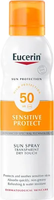 Zdjęcie produktu dla Eucerin Sensitive Protect SPF50 Transparentna mgiełka do opalania, 200 ml