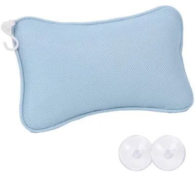Imagen del producto de Almohada para baño ergonómica con 2 ventosas