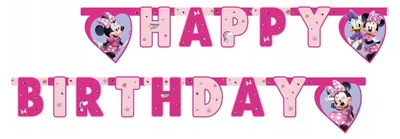 Produktbild von Minnie Maus Daisy Geburtstagsgirlande Banner 2m