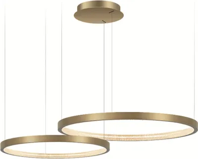 Obrázok produktu pre Zing Ring Double 80 B - LED luster 80 cm dva krúžky zlatá mosadz