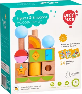 Produktbild von Holzschraubbausatz mit Formen und Emotionen