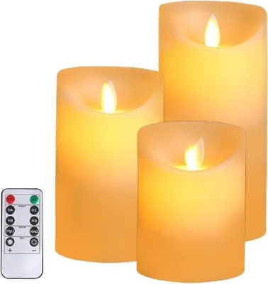 Image de Guirlandes lumineuses LED d'extérieur - lot de 3, 10 cm, 12,5 cm, 15 cm, télécommandées avec minuterie