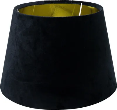 Zdjęcie produktu dla Abażur do lampy Mars & More, aksamit, czarny, średnica 25 cm