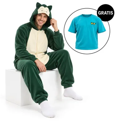 Obrázek produktu pro Onesie Kigurumi Pyžamo Pokemon Snorlax Disguise XXL: 185 - 195cm + Oversize tričko XL