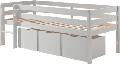 Produktbild von Kojenbett Karolina 208x105x83 Kinderbett Massivholz Weiß