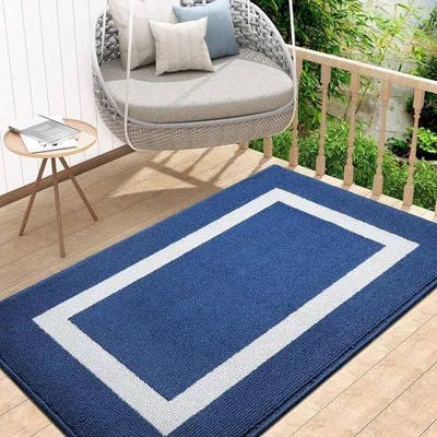 Produktbild von Famanu Türmatte Waschbar - Antirutsch, Blau, 80 x 120 cm