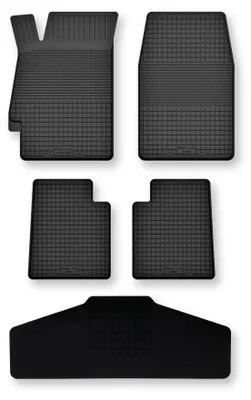 Produktbild von Gummi-Fußmatten mit Tunnelmatte für Mazda 626 V GF 1997-2002 – 5-tlg, Schwarz, modellangepasst – Wielganizator Semi-Universal