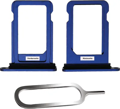 Produktbild von iPHONE 12 MINI SIM KARTEN HALTER TRAY ADAPTER FACH STECKER SLOT CARD + NADEL BLAU