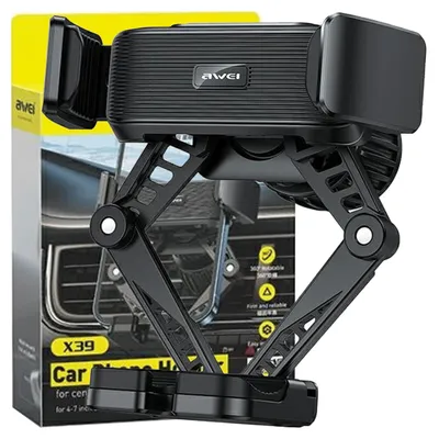 Productafbeelding van Awei X39 Autohouder voor ventilatieopeningen, zwart/zwart