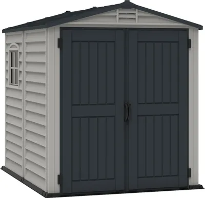 Image de DURAMAX StoreMate Plus Abri de jardin 190 x 213 x 190 cm, vinyle, gris/anthracite DURAMAX 30425