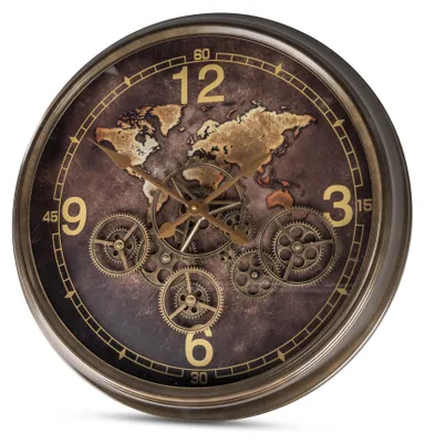 Produktbild von Wanduhr XL Ø 62 cm Weltkarte formano