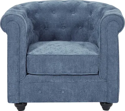 Produktbild von CHESTERFIELD Sessel aus blauem Stoff