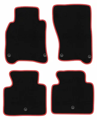 Produktbild von Fußmatten Automatten Velours Schwarz/Rot für Infiniti M Hybrid 2010- Set 4-tlg